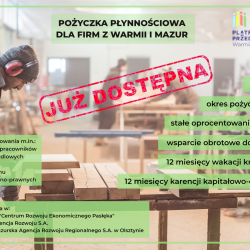 Przedsiębiorco z Warmii i Mazur wybierz korzystną Pożyczkę Płynnościową!