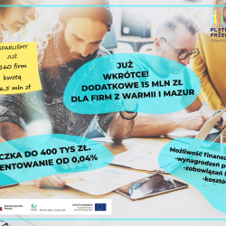 Już niebawem! Dodatkowe 15 mln zł na Pożyczkę Płynnościową!