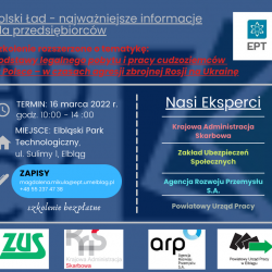 Polski Ład – Najważniejsze Informacje dla Przedsiębiorców • spotkanie informacyjne w Elbląskim Parku Technologicznym