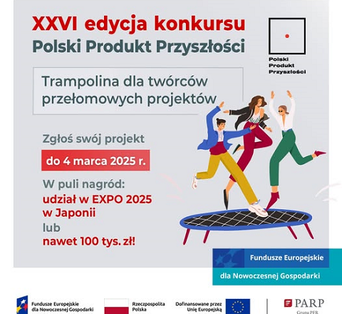 grafika informująca o konkursie Polski produkt przyszłości