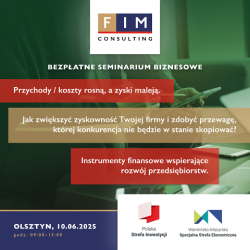 Bezpłatne seminarium biznesowe: „Przychody/koszty rosną, a zyski maleją.”
