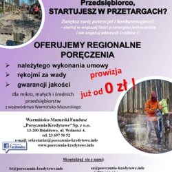 Kolejne wsparcie dla firm z regionu – poręczenia na preferencyjnych warunkach.
