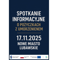 Pożyczki dla przedsiębiorców i JST – spotkanie w Nowym Mieście Lubawskim