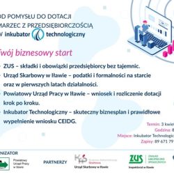 „Twój biznesowy start” – szkolenie w Iławie