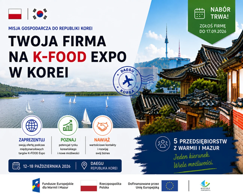 Misja gospodarcza do Korei Południowej – nabór trwa do 17 września 2026 r.