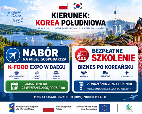 Biznes po koreańsku – bezpłatne szkolenie w Olsztynie